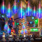 192 288 Led Solar Meteor Shower String Lights Tree Lamp Outdoor Christmas Decor