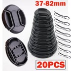 20 Pcs Universal Snap-on Front Lens Cap Cover For Canon Nikon Slr Dslr Camera