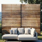 72 x47  Metal Privacy Screen Outdoor Freestanding Decorative Fence Room Divider