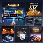 Projector 4k Smart Android Tv Wifi Bluetooth Home Theater 25000 Lumen Hdmi