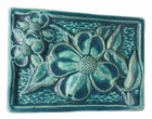 Pewabic Pottery Detroit Dogwood Tile Pewabic Blue 5 X 7    Matte Art Tile