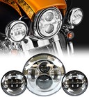7  Chrome Led Projector Daymaker Headlight   Passing Lights For Harley Touring C