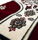 Modefa Islamic Turkish Wide 5 Multi Person Masjid Islamic Prayer Rug  Mihrab Red