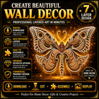 3d Butterfly Mandala Svg Laser Cut File  Cnc Glowforge  Digital Download