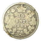 1882 Canada 10c Ten Cents Silver Coin Dime