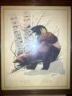 Michigan Vintage Rare Wolverine Print Signed By Bo Schembechler And Don Canham  