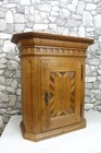 Antique German Wooden Wall Cabinet Medicine Cabinet Bathroom Cabinet Oak Wood