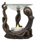 Nautical Ocean Marine Octopus Oil Warmer Or Wax Tart Burner Candle Holder Statue