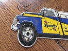 Nice  12    Sunoco Gas   Oil Service Porcelain Sign Gas Truck