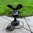 Westinghouse Electric Fan 10-sfn-3 Black Steampunk Decor Tabletop Vtg 30s Works