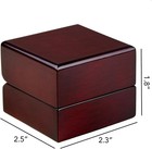 Luxury Ring Box With Led Light  Authentic Mahogany Wood With White Leatherette