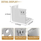 4-pack Silicone Bed Sheet Grippers - Mattress Holders  Secure Fit   Easy Install