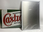 Two Castrol Motor Oil Garage Shop Reproduction Tin Signs