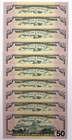 New Uncirculated Fifty Dollar Bills Series 2017a  50 Sequential Notes  Lot Of 10