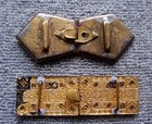 Two Art Deco Belt Buckles  Geometric Filigree Designs  bcy  No Us Import Fees