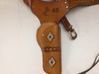 Hubley Colt 45 Leather Cap Gun Holster 12 Toy Bullets Beautiful Rig