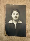 Antique Black   White Portrait Photograph Of A Woman Ephemera 