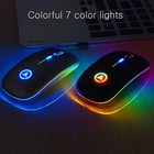 2 4ghz Wireless Optical Mouse Usb Rechargeable Rgb Cordless Mice For Pc Laptop