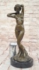 Elegant Nymph Girl Bronze Sculpture Statue Signed Mavchi Modern Abstract Figurin