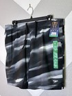 Speedo Mens Tech Volley Swim Trunks Sz Xl Upf 50  Comfort Liner Dark Grey