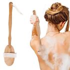 Wood High-quality Natural Hair Shower Bath Body Back Dry Skin Brush Spa Scrubber