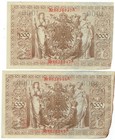 German 1000 Mark Reichsbanknote Berlin 1910   Circulated Large Banknote-lot Of 3