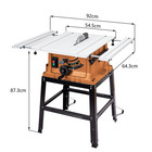 Table Saw 10  15a 5000rpm Portable With Stand 90 Crosscut 0-45 Bevel