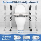 Jiyuzest Raised Toilet Seat Riser With Handles     Brand New