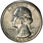 1935 S Washington Silver Quarter 25c Pcgs Au55 Gold Shield