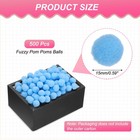 Fuzzy Pom Poms Balls 500 Pcs Mini Pompoms For Diy Craft Lake Blue