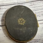 Antique  17th Century    Miniature Painting 14k Yellow Gold Stud   Hinge Case