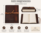 Leather Journal 7x5 Vintage Notebook Tree Diary Writing Book Strap Gift