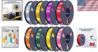Sunlu Pla 3d Printer Filament Bundle 1 75mm 8 Pack 2kg Total Vacuum Sealed