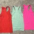 3 Zyia Girls Racerback Tank Tops Red Mint Green Pink Sleeveless