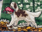 Antq Victorian Wool Horse Hair  Buggy Sleigh Robe Dog Glass Eye Blanket 52x58   