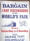 1964 Vintage Prr Poster Timetable Ny World s Fair Excursion Broadside Pa Rr