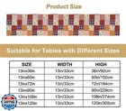 Boho Floral Patchwork Table Runner  Retro Rustic Flowers Country Garden Flowe