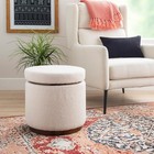 Linon Lexington Natural Sherpa Round 18 d X 18 w X 18 h  