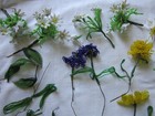 Large Lot French Glass Beaded Flowers