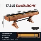Hathaway Daulton 9-ft Shuffleboard Table For Family Game Rooms With Padded Si   