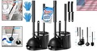 Toilet Brush And Plunger Set 2 Pack Bathroom Cleaning Supplies Crevice Brush