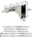 H1 bh36050pn   Polished Nickel Double Robe Hook   2-15 16 In  75 Mm Length Towel