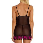 Womens Sexy Lingerie Deep V Babydoll Sleepwear Nightwear Lace Dress G-string Set