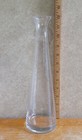 Tall Clear Colored Glass Round Vase H 11 75 Inches Vintage Style Bottle