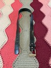 Levi Strauss Signature Men s Black Genuine Leather Belt Silver Tone Buckle 36