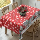 Rectangle Christmas Tablecloth 60x120 Inch  60 120 rectangular  Snowman 