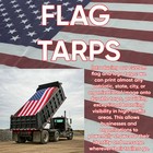 Usa American Flag Mesh Dump Truck Tarp - Pocket Reinforced Xtra Strong