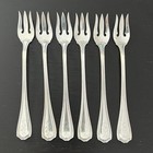 Antique Davis   Freeman Sterling Silver Seafood Forks 5 3 8  Monogram Set Of 6