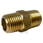 Brass Pipe Hex Nipple Fitting 1 4  Mnpt X 1 4  Npt Male Adapter