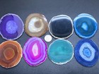 Round Circular Agate Slices  by The Piece  3 5-3 8 Inches  size  2  Wholesale